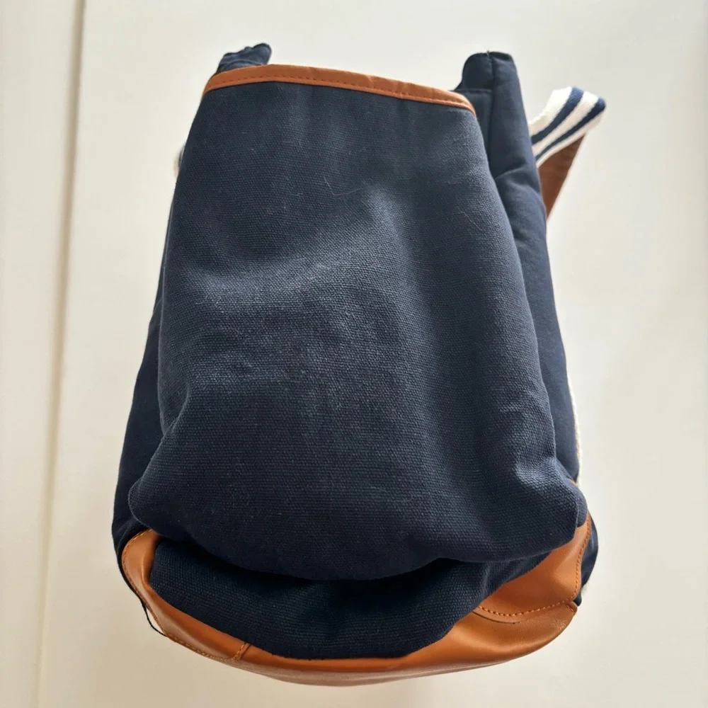 Baby K’tan Navy Canvas Diaper Bag Tote Insulated Bottle Pocket Paci Pouch